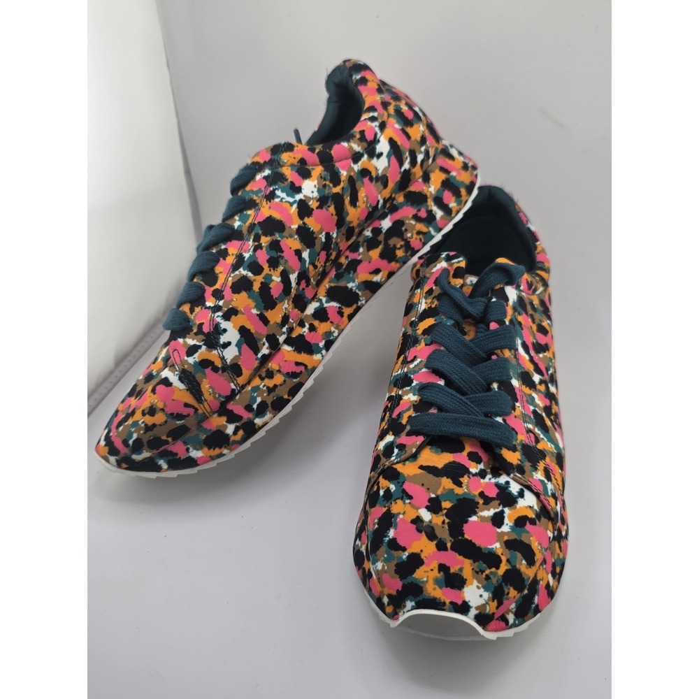 Zara Woman Multicolor Leopard Print Sneakers EU 40 US 9 Floral Casual Shoes